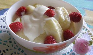 ленивые вареники с малиной