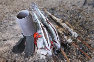 приготовление рыбы в открытом виде