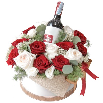 вино в цветах 