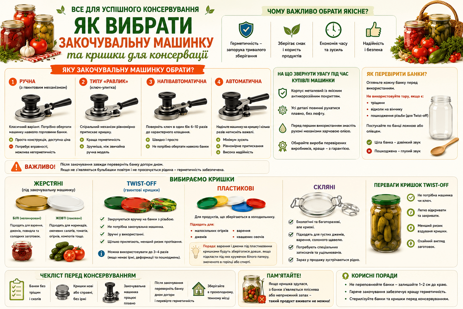 Як обрати закочувальну машинку